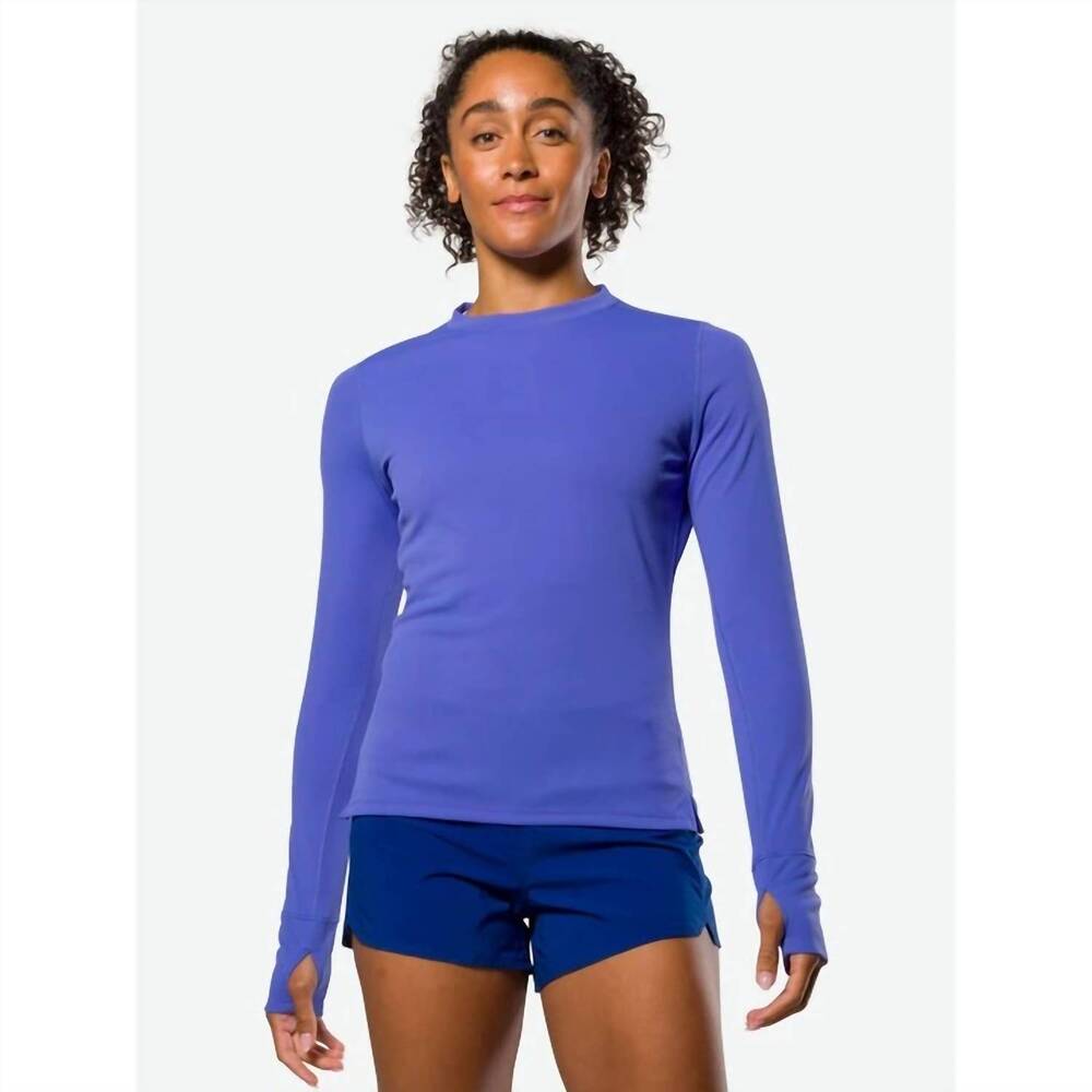 NEW NATHAN SPORTS rise long sleeve 2.0 shirt in baja purple